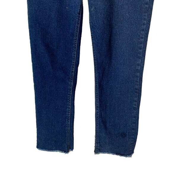 BDG Urban Outfitters High-Rise Girlfriend Dark Wash Raw Hem Jeans Size 30 - Picture 7 of 12